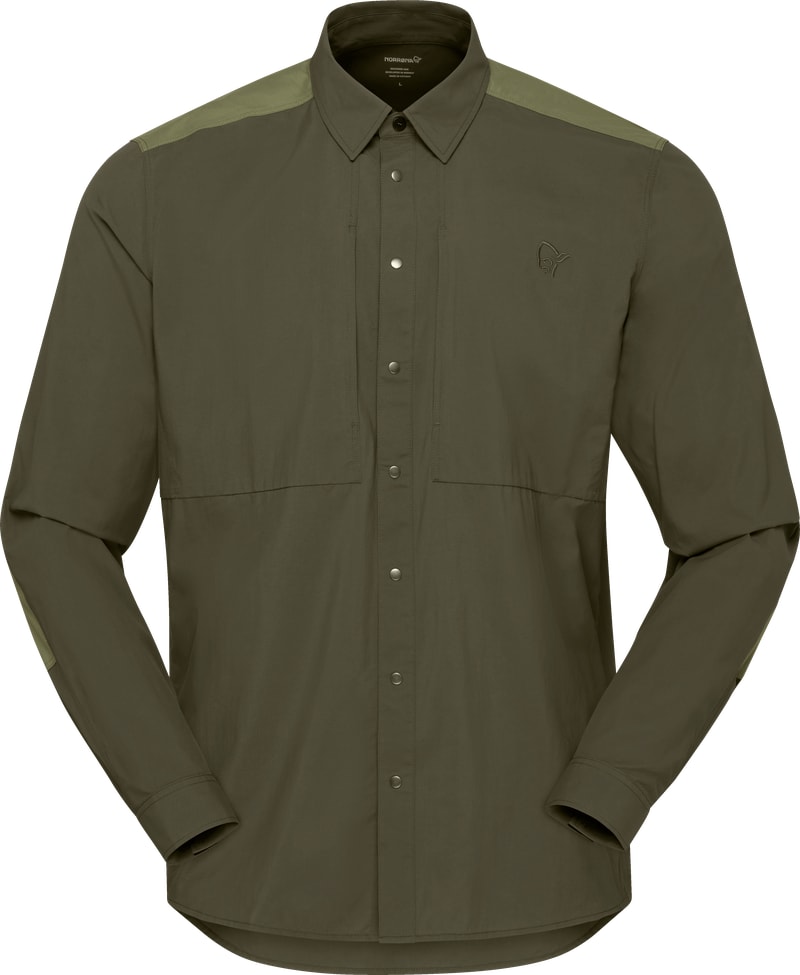 Norrøna femund Light Shirt (M) Olive Night Utgått