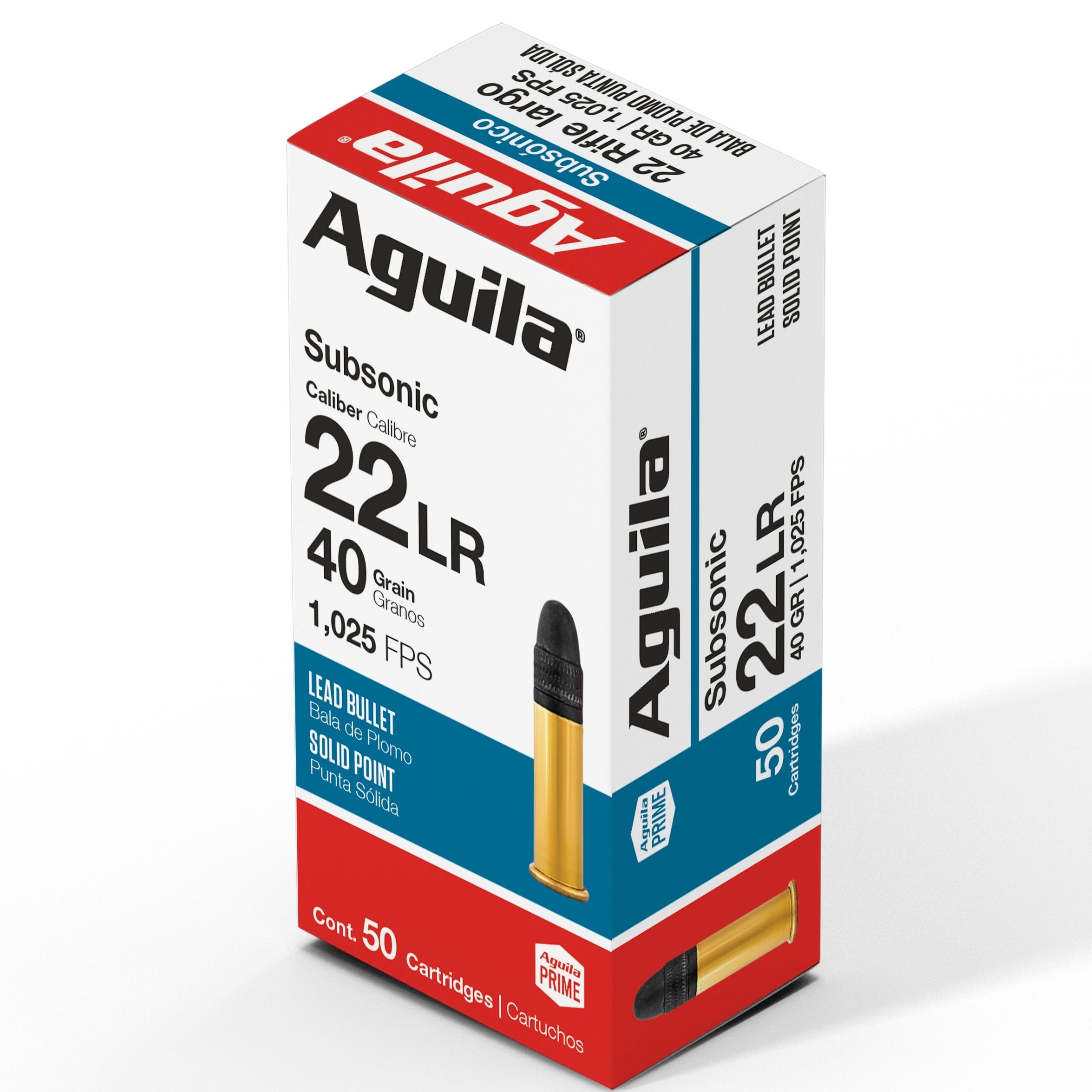 Aguila 22 LR Subsonic Lead Solid Point 40GR