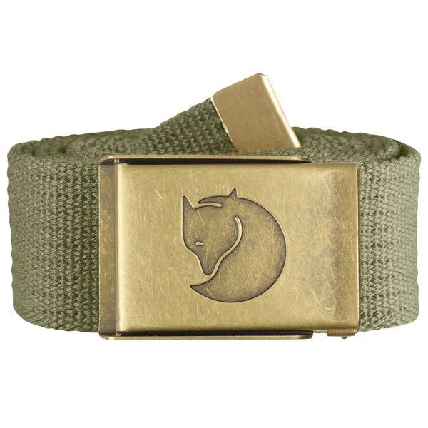 Fjällräven Canvas Brass Belt 4 cm. Green