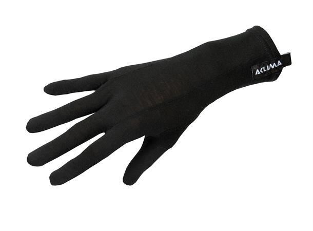 Aclima HotWool Heavy Liner Gloves, Unisex Jet Black