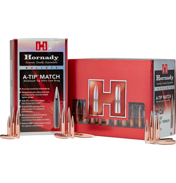 Hornady A-Tip Match Bullets 7mm .284 166 Grs
