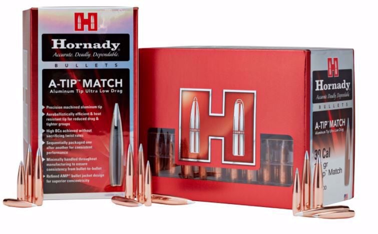 Hornady A-Tip Match Bullets 7mm .284 190 Grs