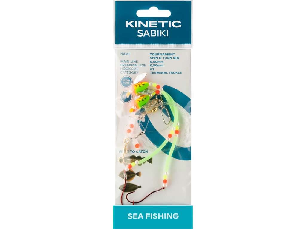 Kinetic Sabiki Tournament Spin&Turn #1 Fire tiger/Glow