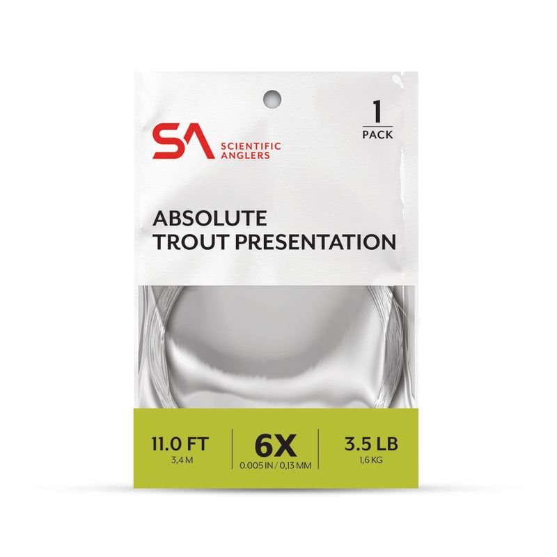 SA Absolute Trout Presentation Leader 11` 0X 0,28mm