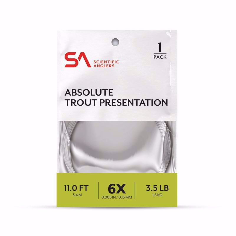 SA Absolute Trout Presentation Leader 11` 1X 0,25mm