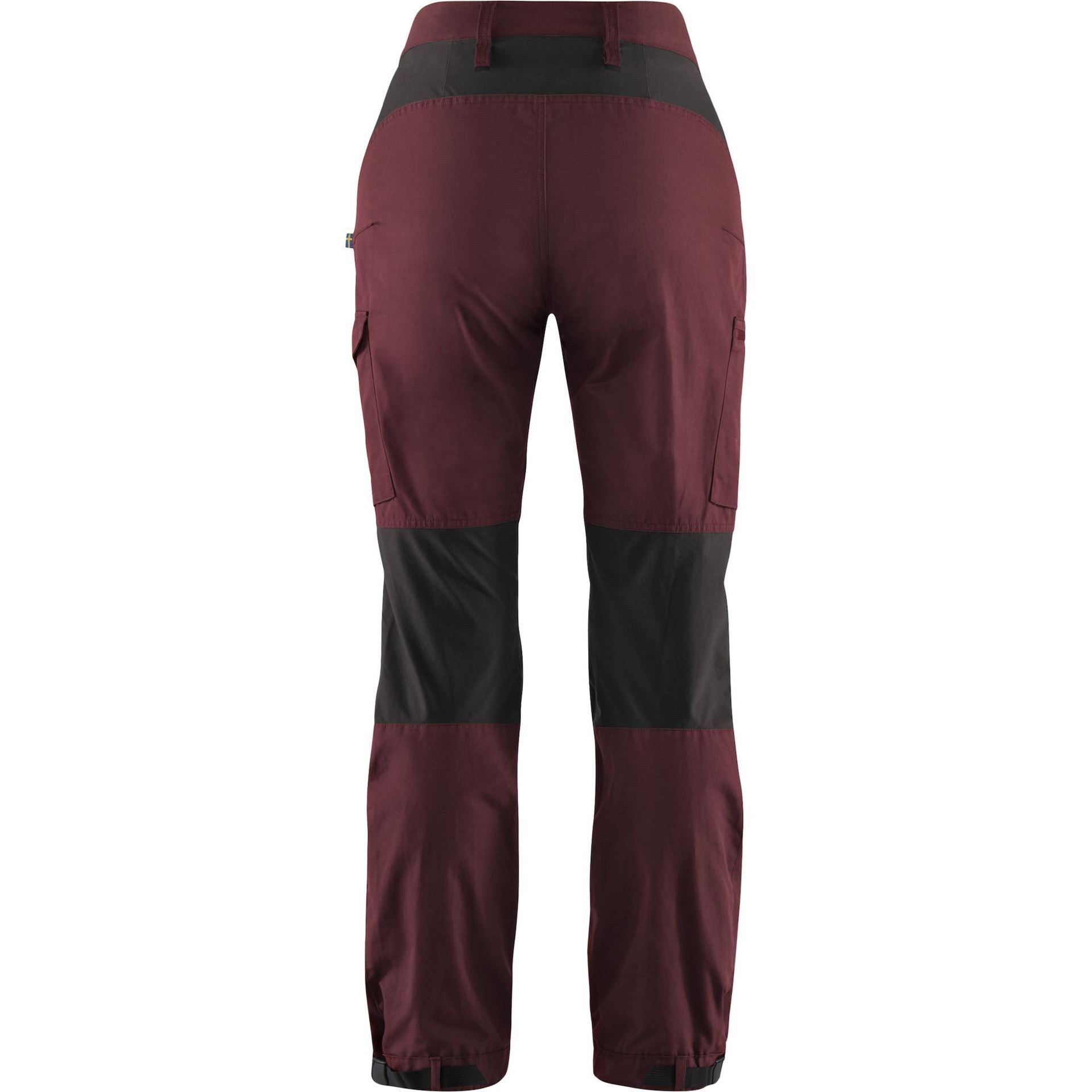 Fjällräven Kaipak Trousers Curved W Dark Garnet-Dark Grey