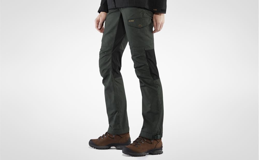 Fjällräven Kaipak Trousers Curved W Dark Garnet-Dark Grey