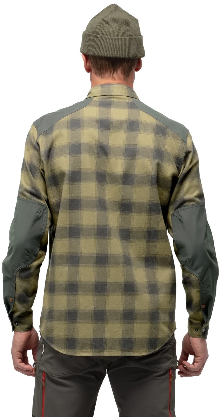 Norrøna svalbard flannel Shirt (M) Olive Drab/Slate Grey Utgått