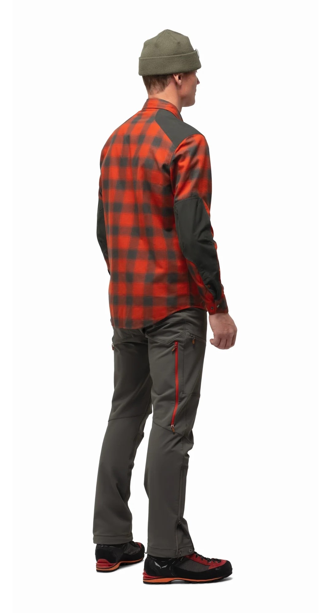 Norrøna svalbard flannel Shirt (M) Rooibos Tea/Slate Grey Utgått