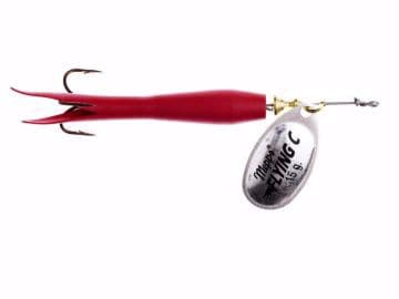 Mepps Aglia Flying C 25gr Sølv/Rød
