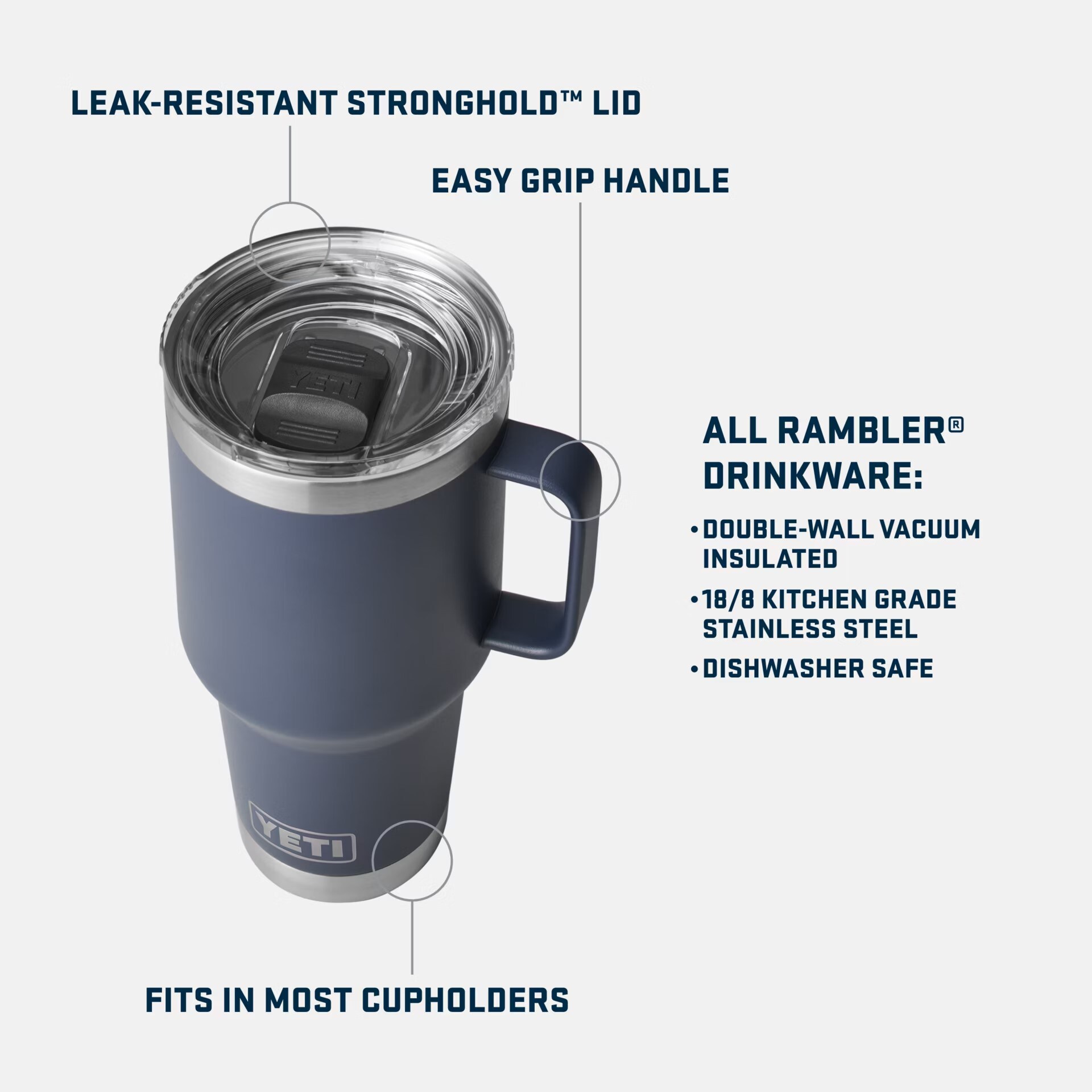 Yeti Rambler 30 oz (887 ml) Travel Mug Black