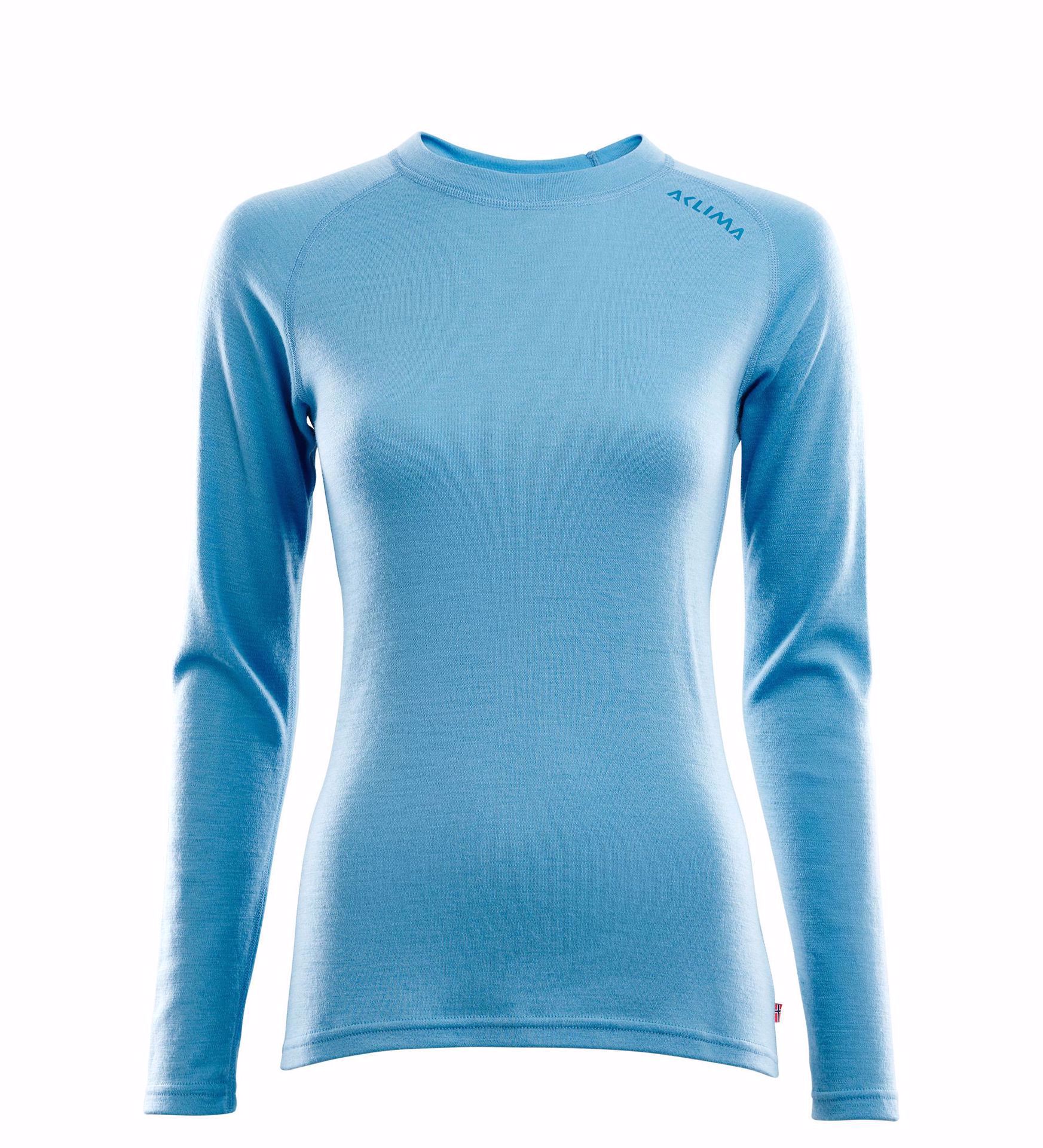 Aclima Warmwool CREW NECK WOMAN Azure Blue