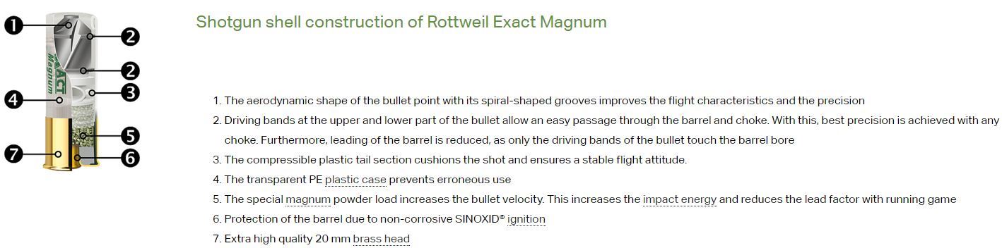 Rottweil Exact 12/76 Magnum 10pkn