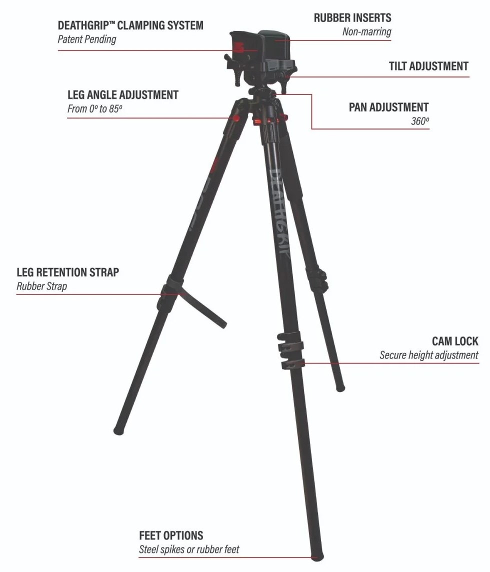 Bog Death Grip Clamping Tripod (Aluminum)