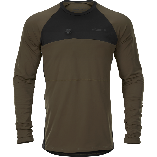 Härkila Heat L/S T-Shirt Willow Green/ Black