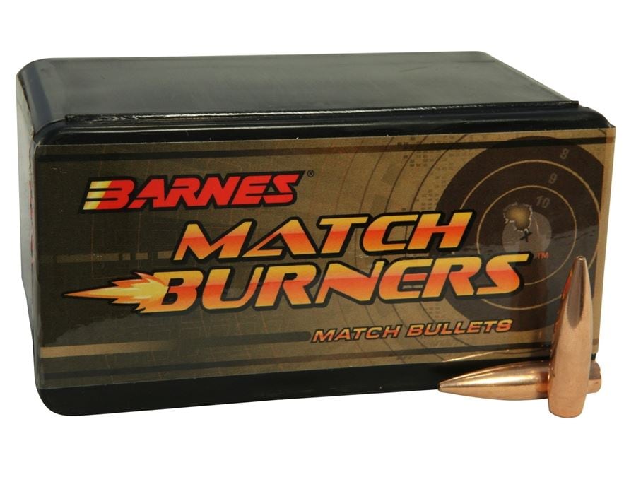 Barnes Match Burners Bullets 30 Cal 155 Grs Match Burner Boat Tail*