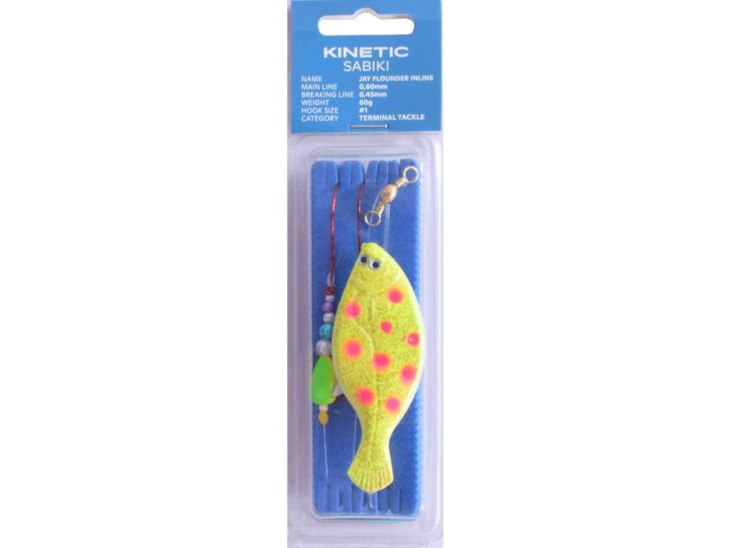 Kinetic Sabiki Jay Flounder Inline 90g #1 Yellow/Orange Dots