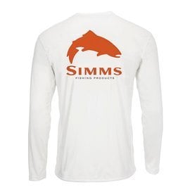 Simms Solar Tech Tee Trout Logo White