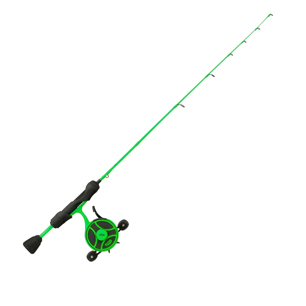 Комбо 13. Катушка 13 Fishing Freefall Ghost Radioactive Pickle - left hand (Green).