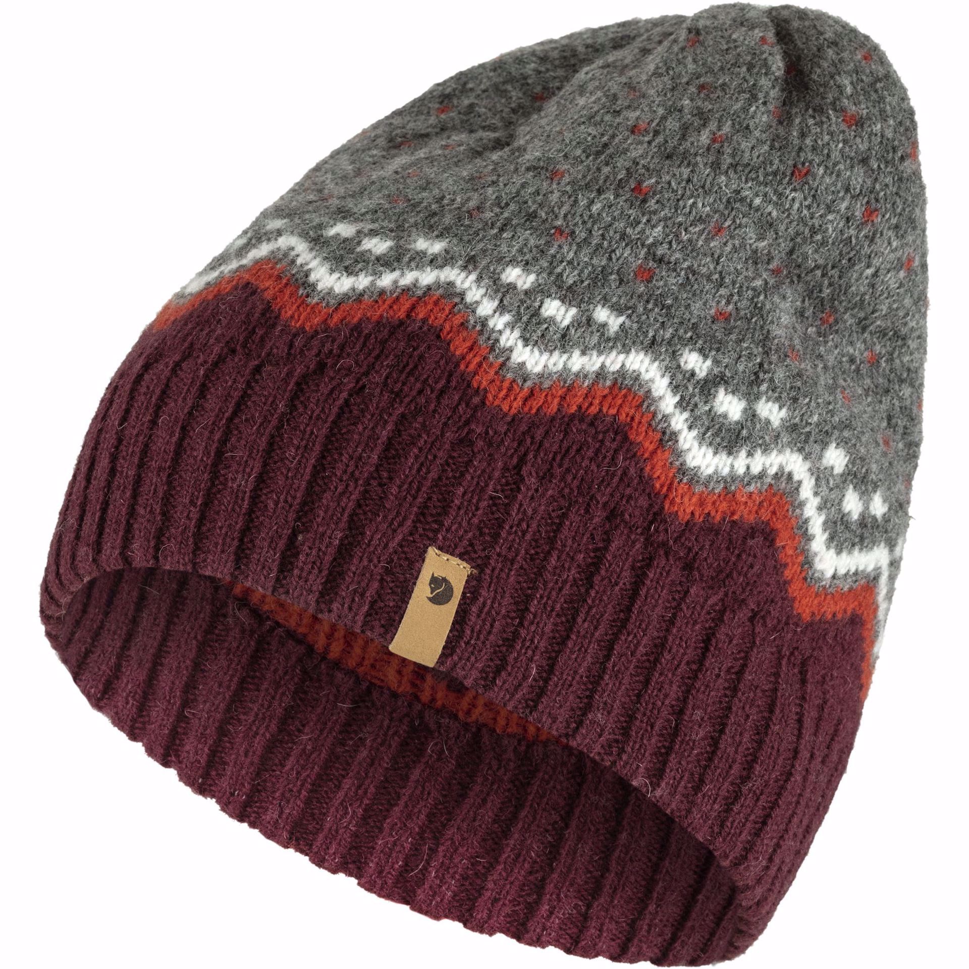 Fjällräven Övik Knit Hat Dark Garnet