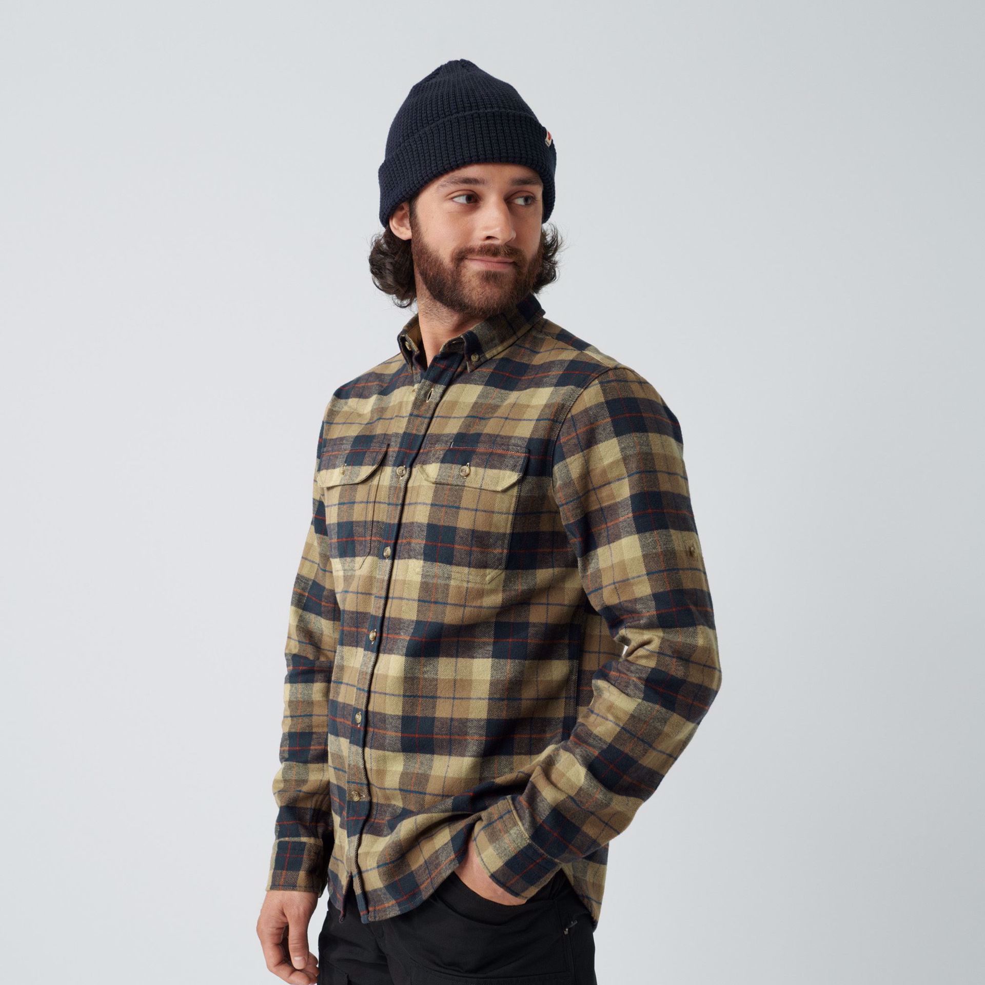 Fjällräven Singi Heavy Flannel Shirt Super Grey-Stone Grey