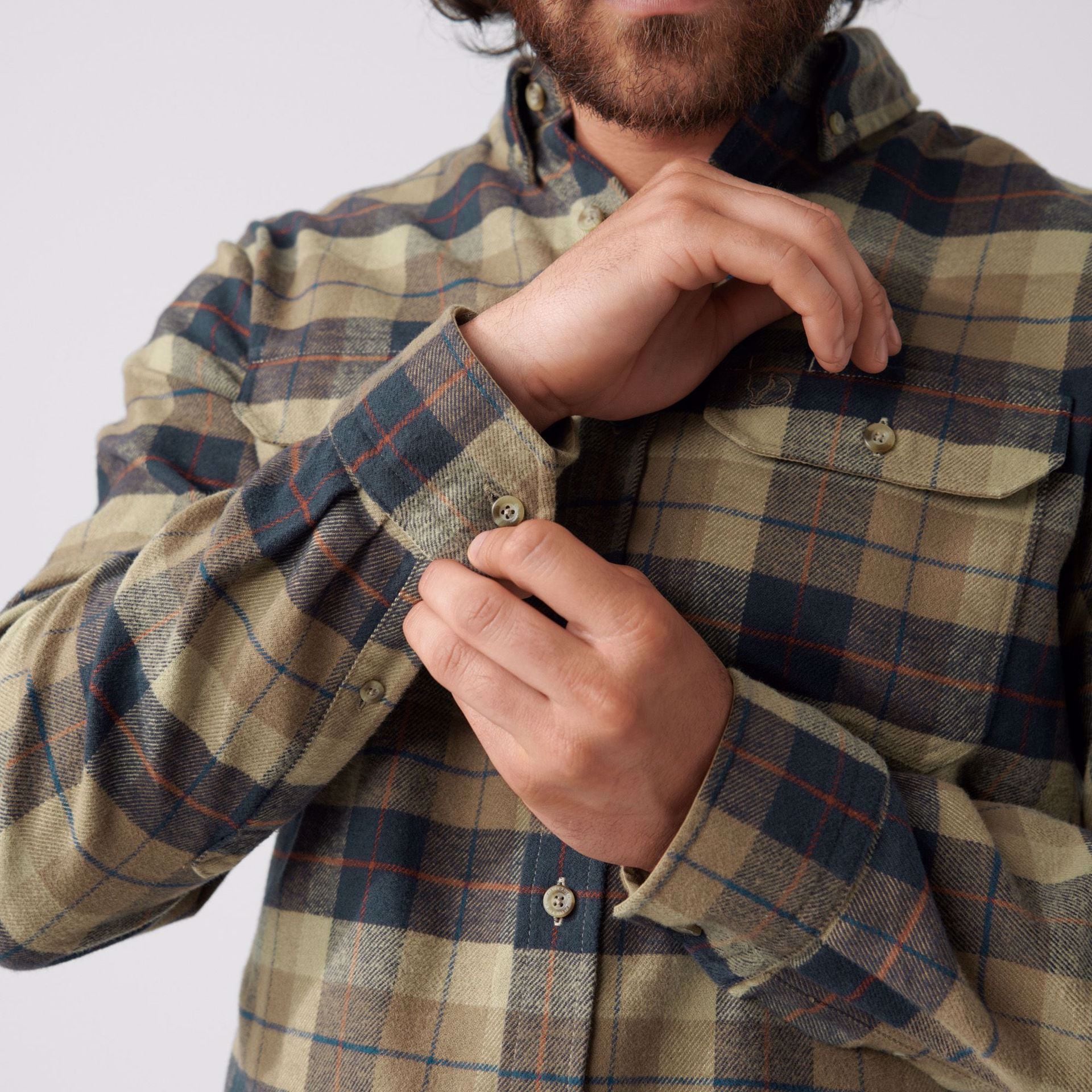 Fjällräven Singi Heavy Flannel Shirt Super Grey-Stone Grey