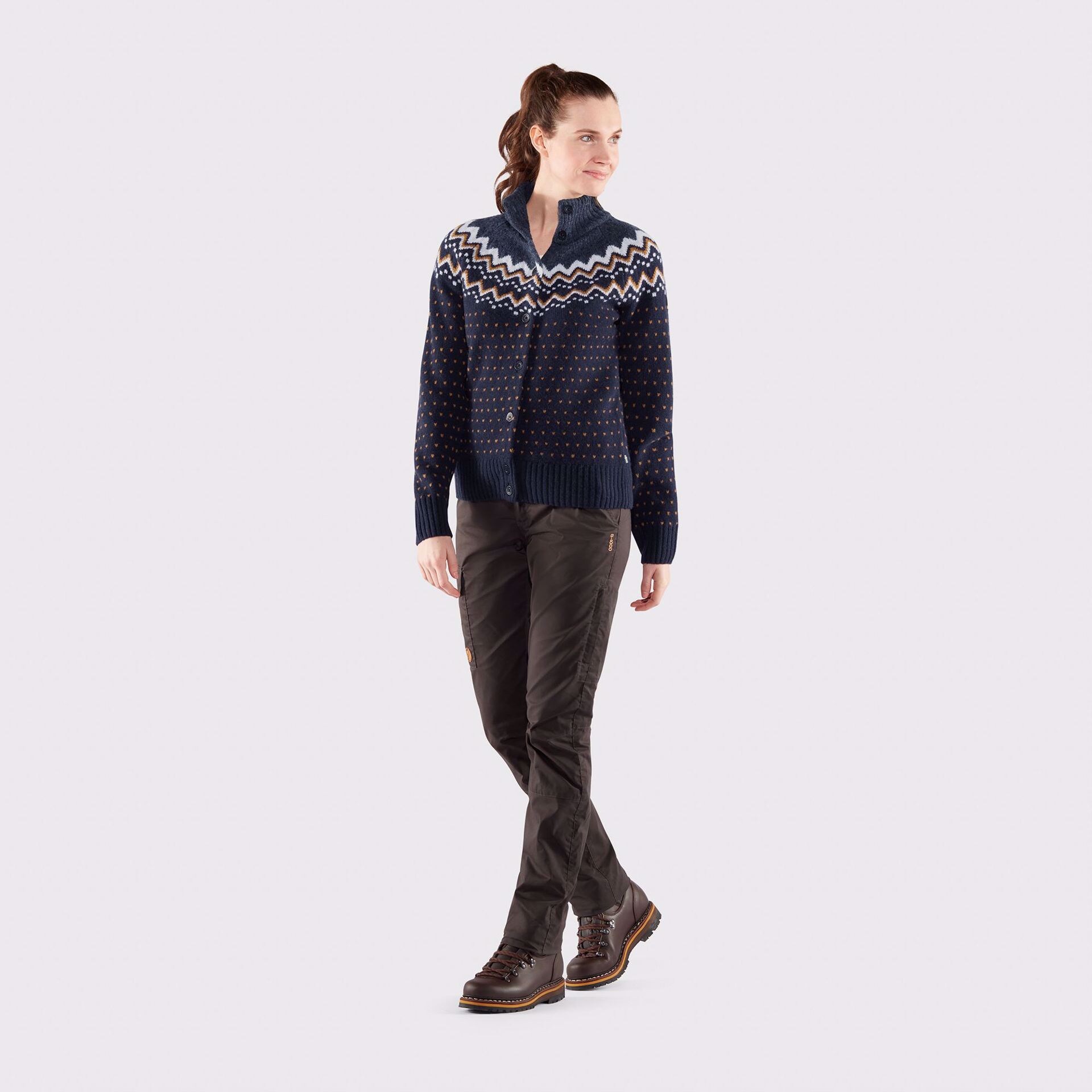 Fjällräven Övik Knit Cardigan W Dark Navy