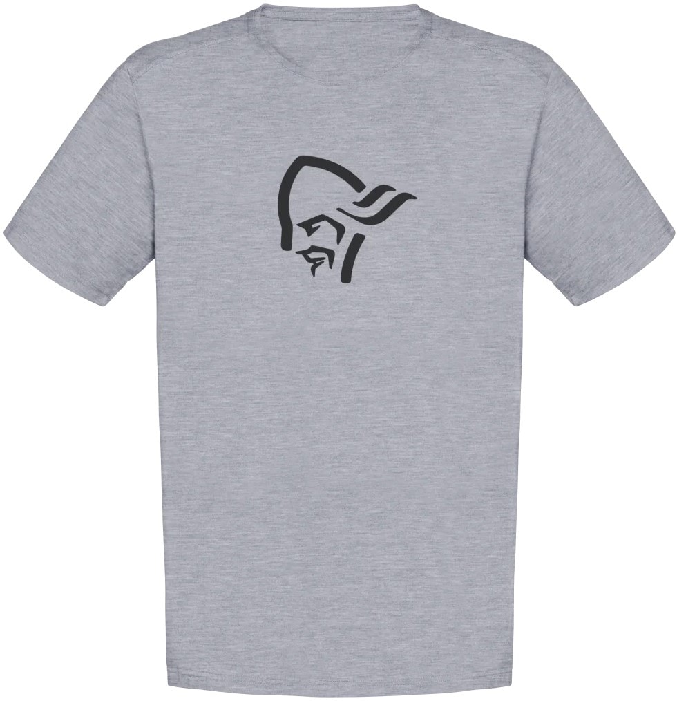 Norrøna /29 cotton Viking T-Shirt (M) Grey Melange/Caviar