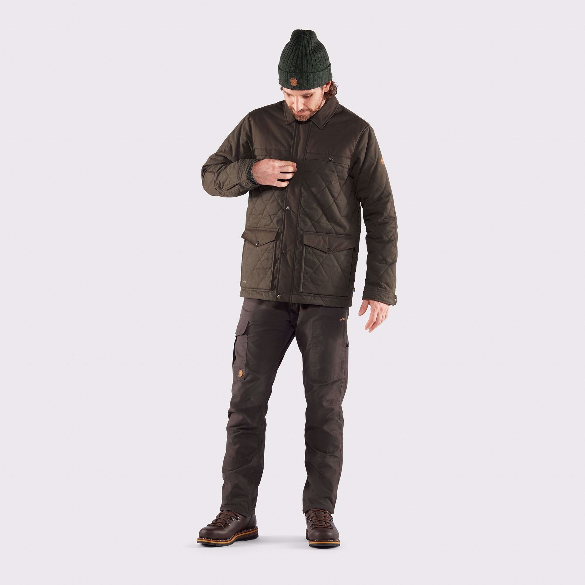 Fjällräven Övik Wool Padded Jacket Dark Olive