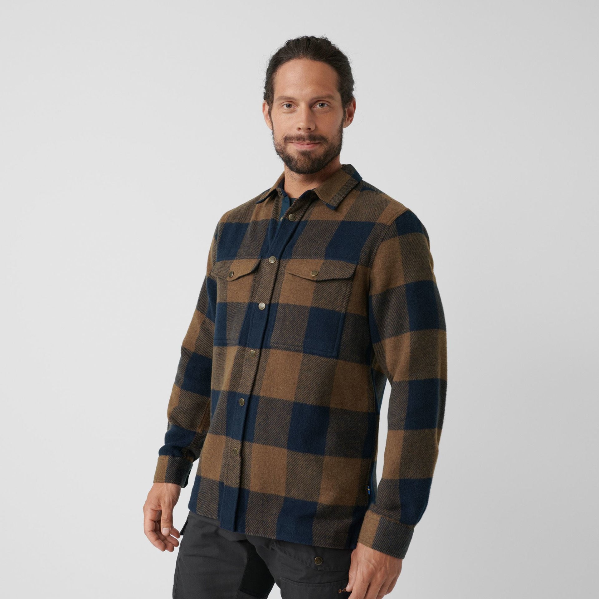 Fjällräven Canada Shirt Chestnut - Dark Navy