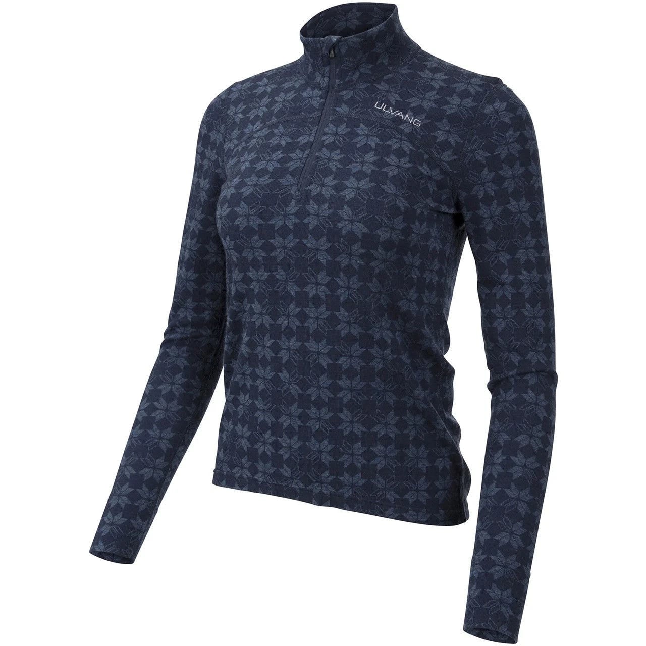Ulvang Maristua Turtle Neck w/zip New Navy/Navy Melange Woman