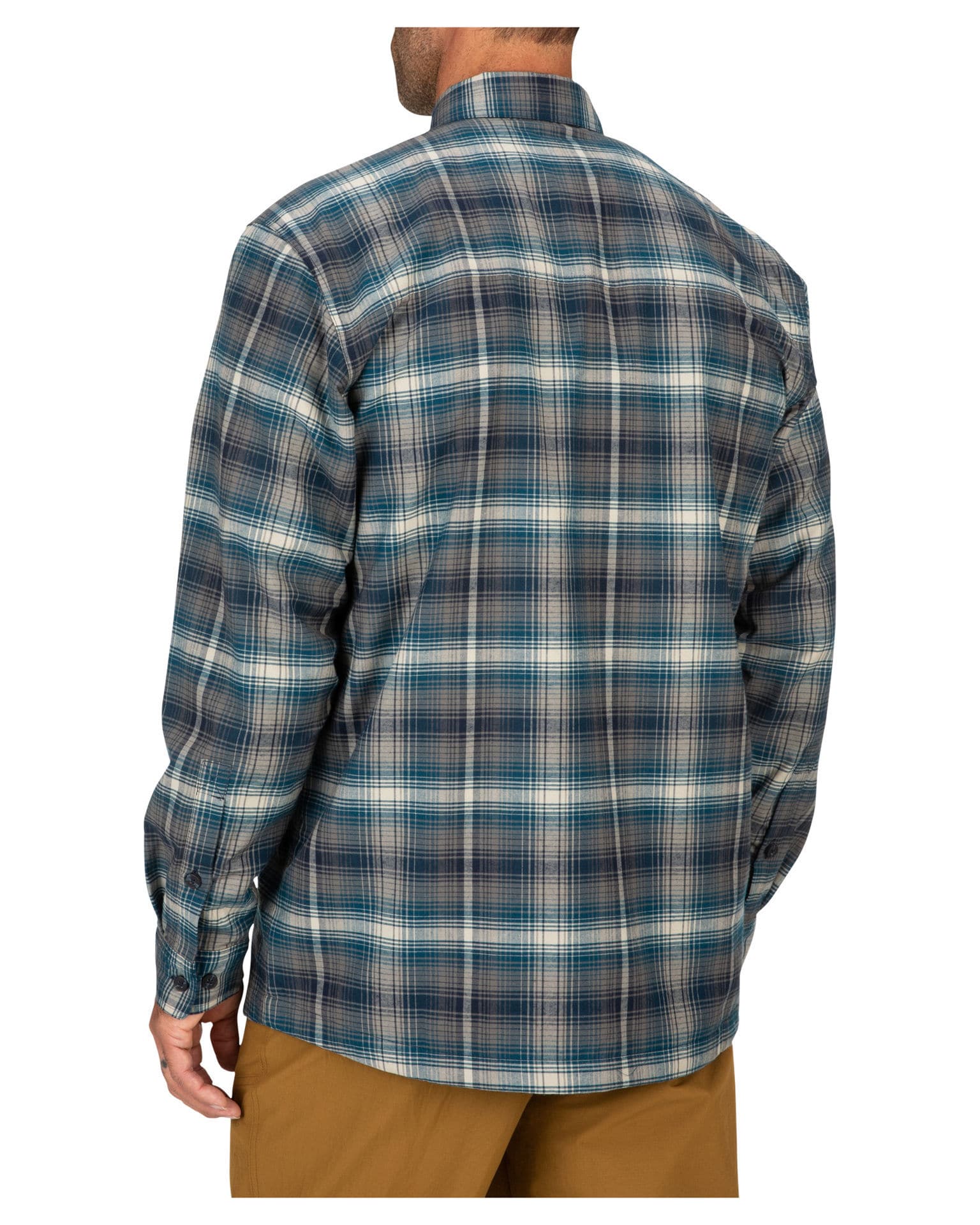 Simms Coldweather Shirt Auburn Red Buffalo Blur Plaid