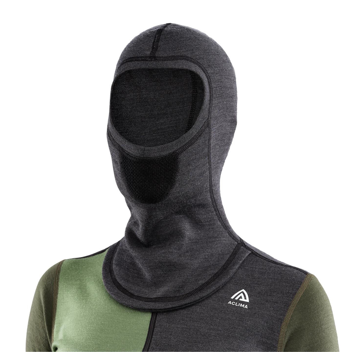 Aclima WarmWool Hood Sweater w/zip W Marengo/ Olive Night/ Dill