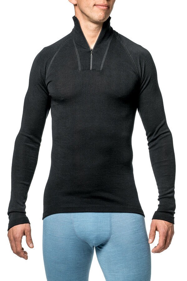 Woolpower Zip Turtleneck LITE BLACK