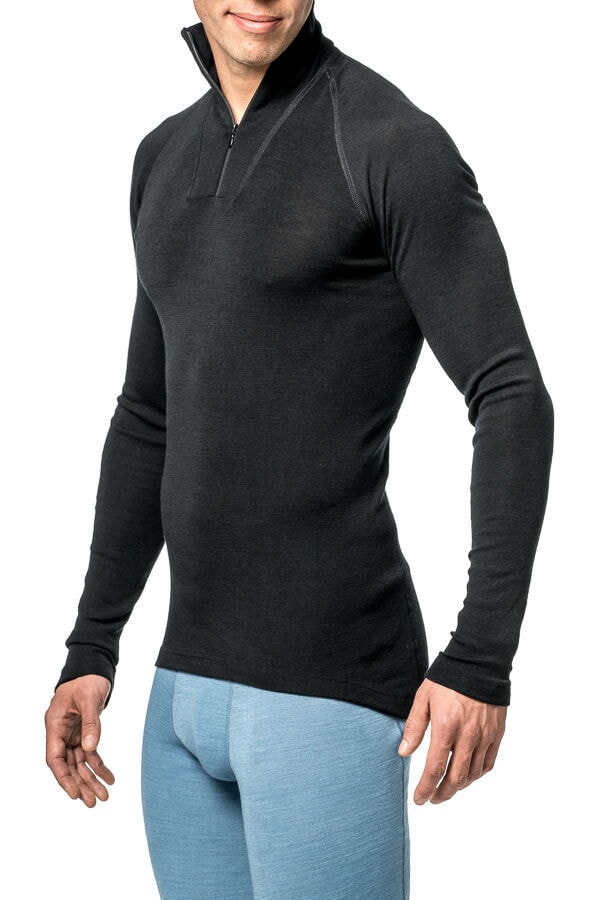 Woolpower Zip Turtleneck LITE BLACK