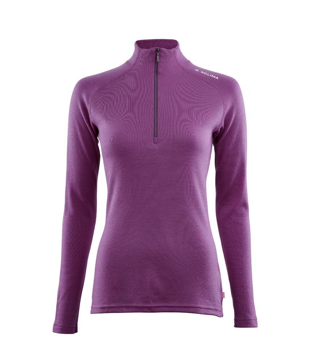 Aclima Warmwool Mock Neck W/Zip Woman Sunset Purple