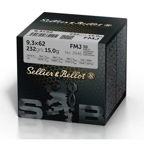 Sellier & Belliot Helmante 9,3x62 232grs FMJ