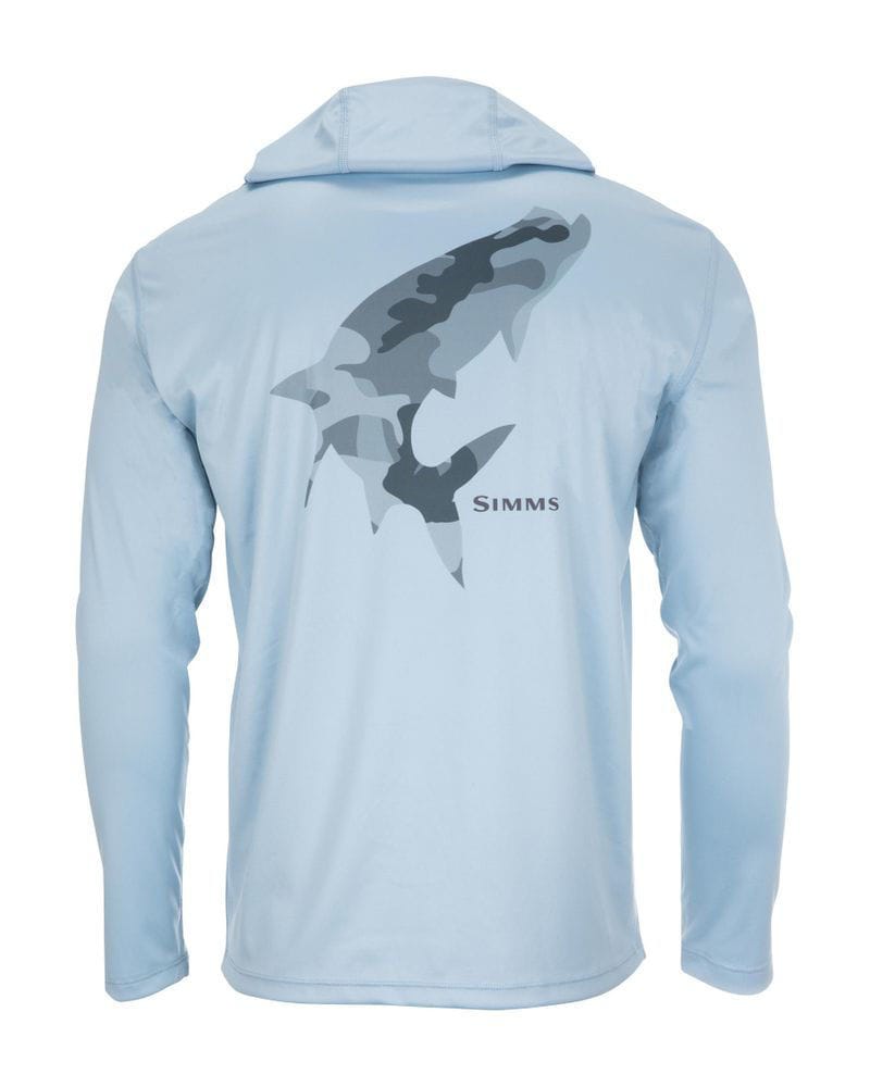 Simms Tech Hoody - Artist Series Trout Logo Flame/Sterling