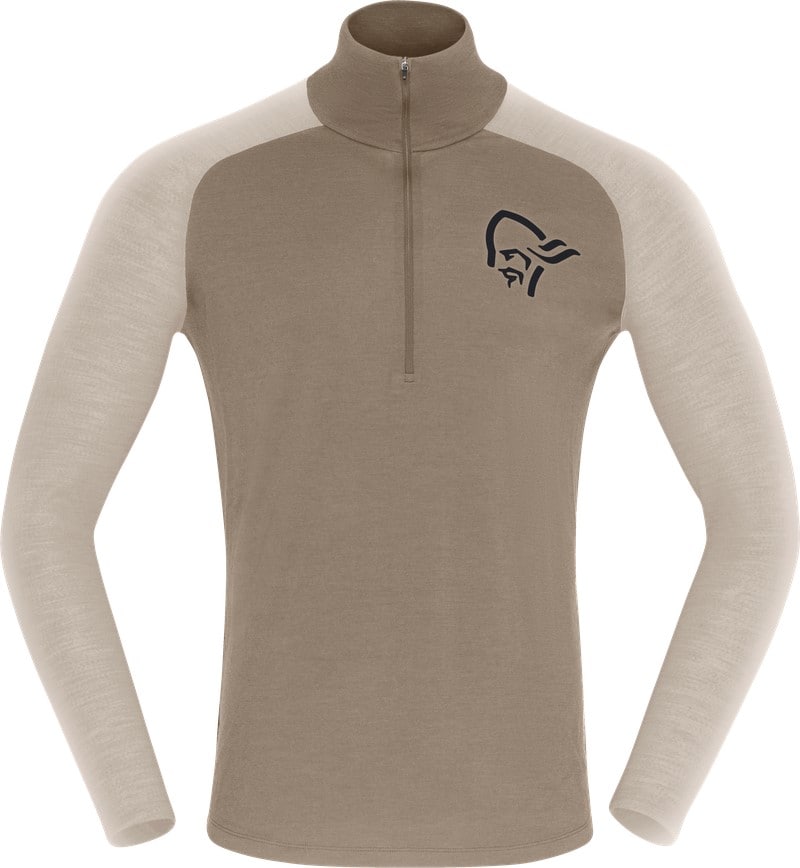 Norrøna Femund Pureull Zip Neck (M) Winter Twig