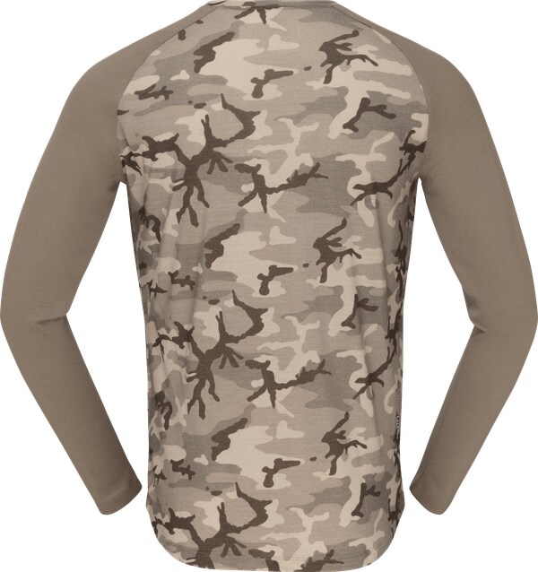 Norrøna Femund pureUll Long sleeve (M) Beige Camo Utgått