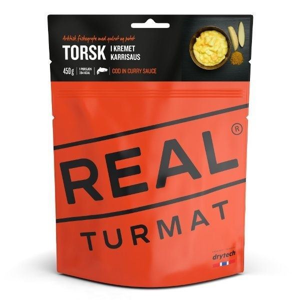 REAL TURMAT Torsk I Kremet Karrisaus 500gr