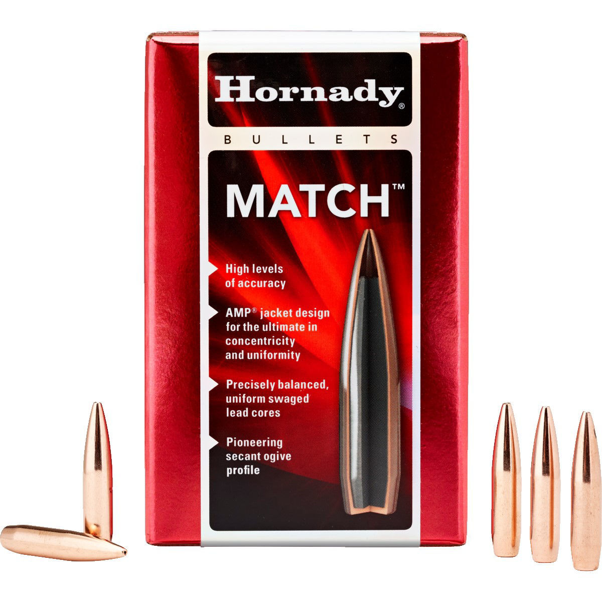 Hornady Match Bullets 22 Cal .224 52 Gr Bthp Match