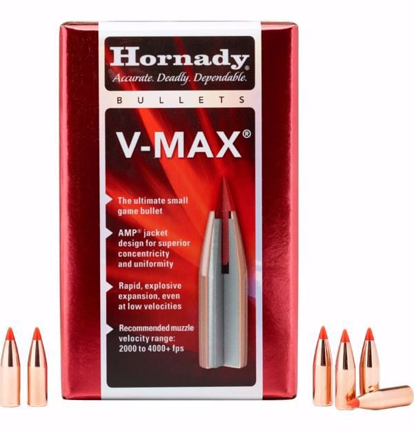 Hornady V-Max Bullets 17 Cal .172 25 Gr V-Max