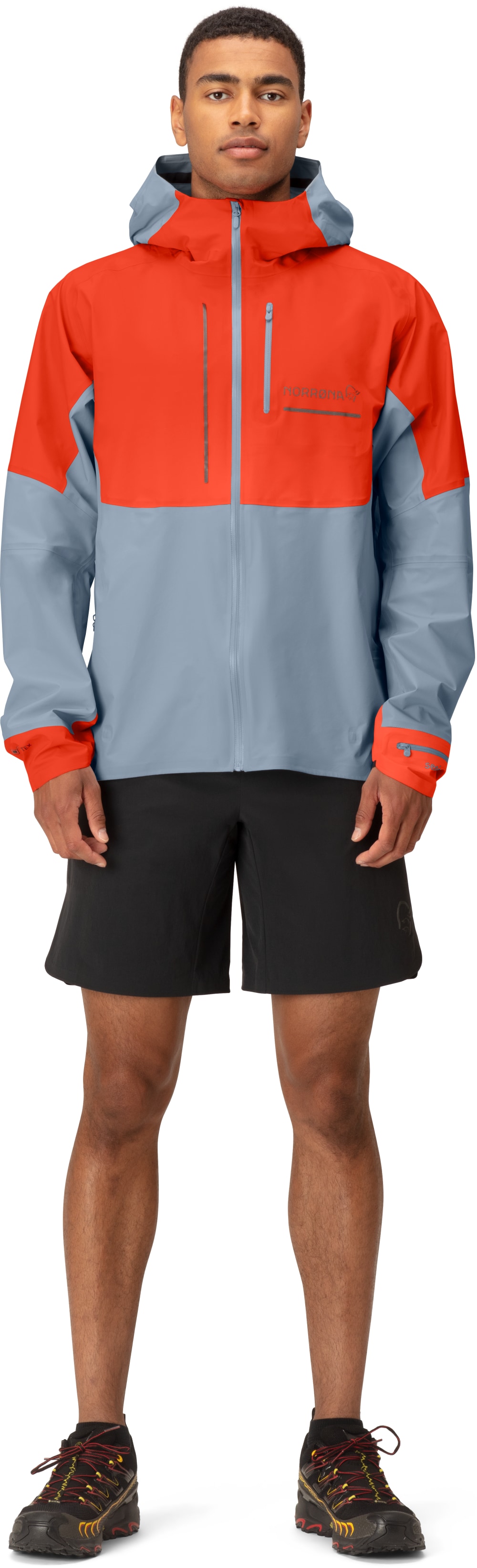 Norrøna Senja Gore-Tex Active Jacket (M) Arednalin/Blue Fog Utgått