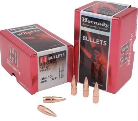 Hornady Fmj Rifle Bullets 30 Cal .308 150 Gr Fmj-Bt