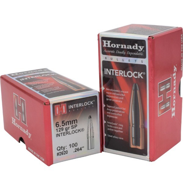 Hornady Traditional Rifle Bullets 6,5Mm .264 129 Gr Sp