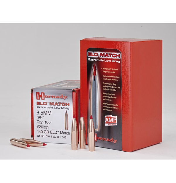 Hornady Eld Match Bullets 6,5Mm .264 140 Gr