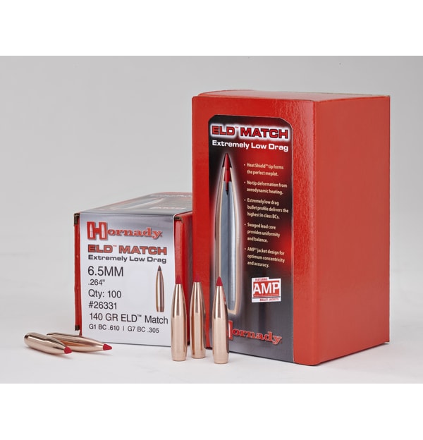 Hornady Eld Match Bullets 6.5Mm .264 140 Gr