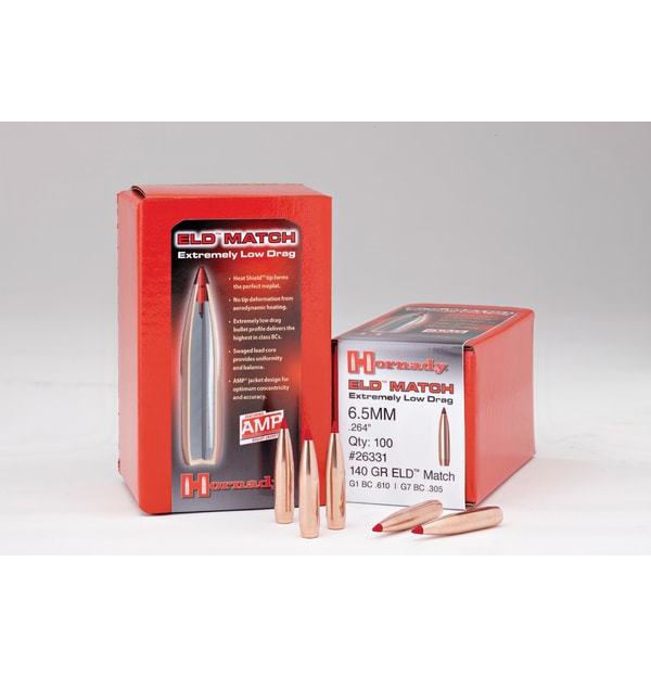 Hornady Eld Match Bullets 6.5Mm .264 140 Gr