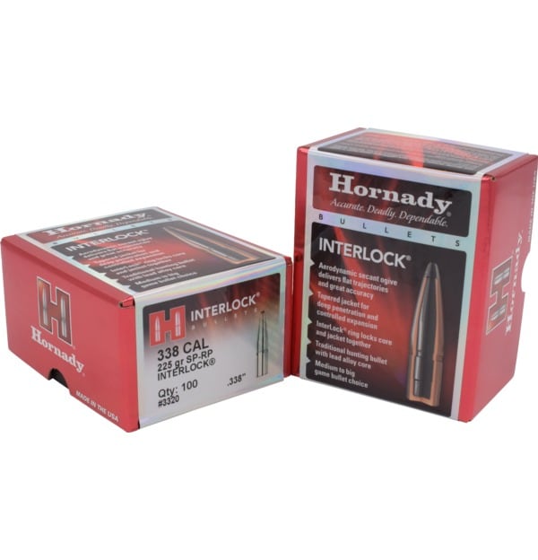 Hornady Traditional Rifle Bullets 338 Cal .338 225 Gr Sp-Rp